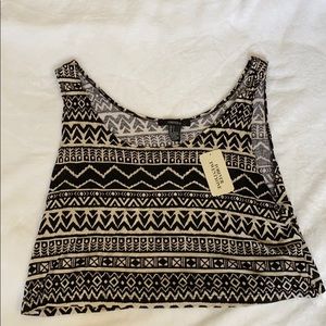 Tribal printed crop top